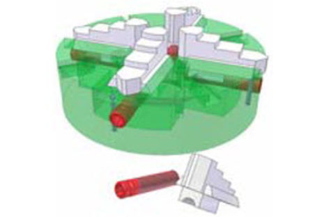 [Mô phỏng cơ cấu cơ khí] Mâm cặp 4 chấu không tự định tâm 1