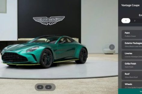 Công ty Aston Martin giới thiệu công cụ cấu hình trực tuyến mới thiết lập tiêu chuẩn cho các sản phẩm kỹ thuật số ô tô