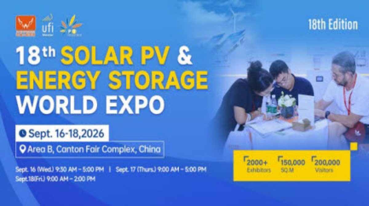 Solar PV & Energy Storage World Expo 2026 – Sự kiện chuyên ngành về điện mặt trời và lưu trữ năng lượng tại Quảng Châu, Trung Quốc