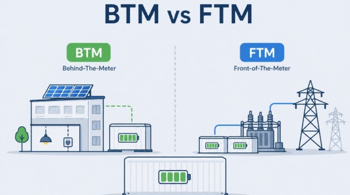 FTM và BTM: Hai kiến trúc triển khai của hệ thống BESS